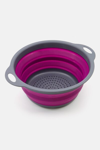 Colour Works Collapsible Colander 24 cm, Grey/Purple