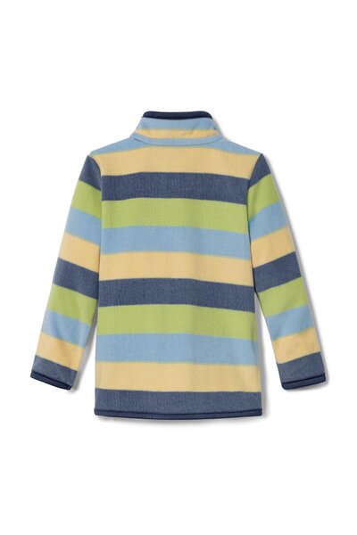 Tchibo Kids Girl Striped Fleece Sweatshirt, Yellow Combo