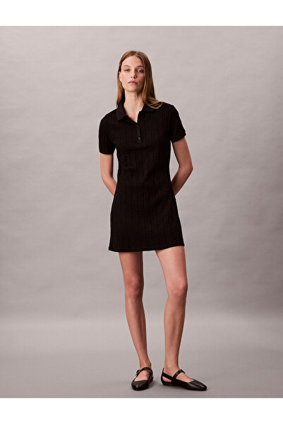 Calvin Klein Logo Jacquard Polo Dress