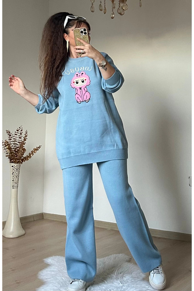 AZRA BUTİK Character Printed Tiriko Team Blue