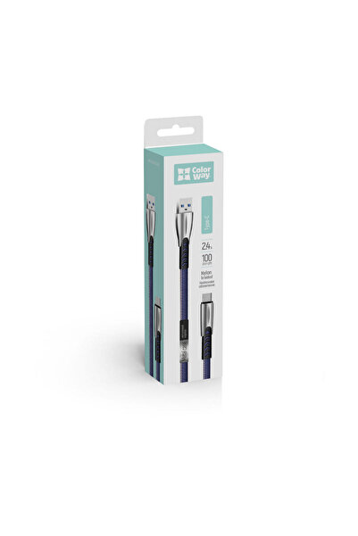 Other ColorWay Cable USB Type-C (Zinc Aalloy) 2.4А, 1m | CW-CBUC012-BL
