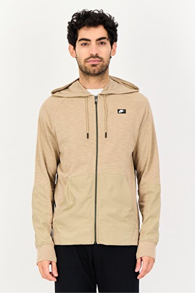 Nike Men Sportswear Fit Long Sleeve Outdoor Hoodies, Tan