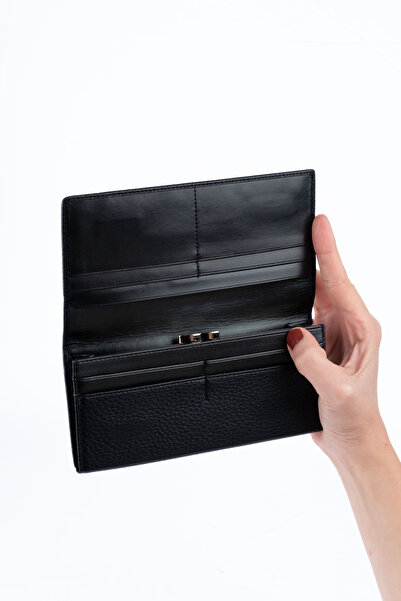 saraci leather craft Vegan Imported Leather Women's Wallet – Large Capacity Portfolio Wallet with Multi-Compartment Card Holder and Zipper Closure