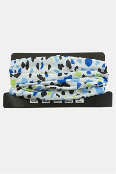 ZERO LAND Mtxdpn Colorful Patterned (181333) Baff Neck Collar-White