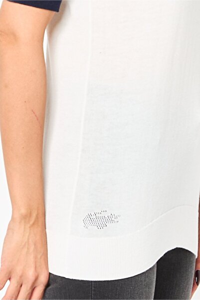 Lacoste Women Spread Collar Solid Short Sleeves Knitted Polo Shirt, White