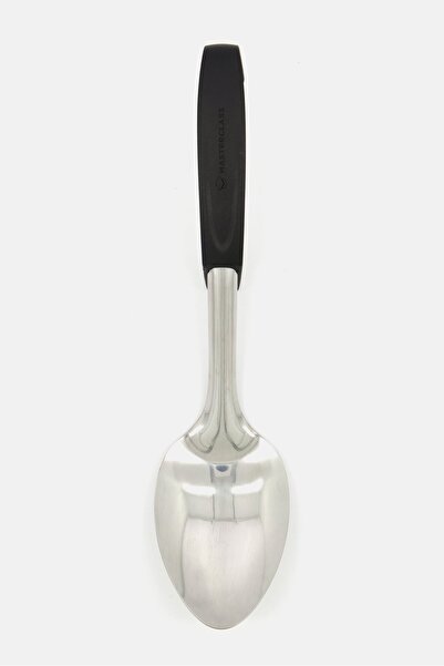 masterclass Stainless Steel Soft Grip Serving Spoon, Black