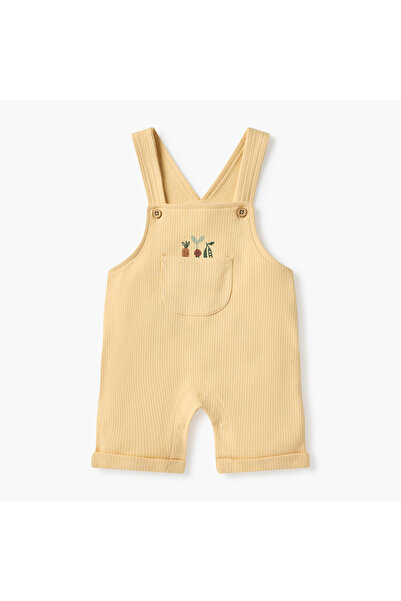 Juniors Printed Dungaree and T-shirt Set