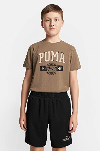 Puma Kids Boy 2 Pieces Short Sleeve Outdoor T-Shirt And Shorts Set, Multicolor