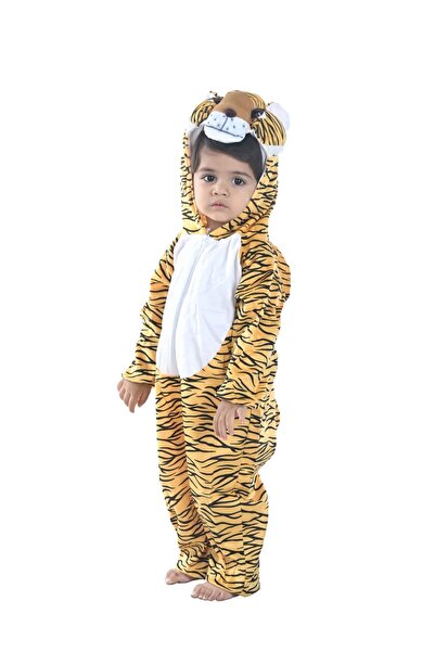 Toybox Tiger Costume, Kids Animal Costumes Boys Girls Fancy Dress Outfit Cosplay, L(6-7 Years)