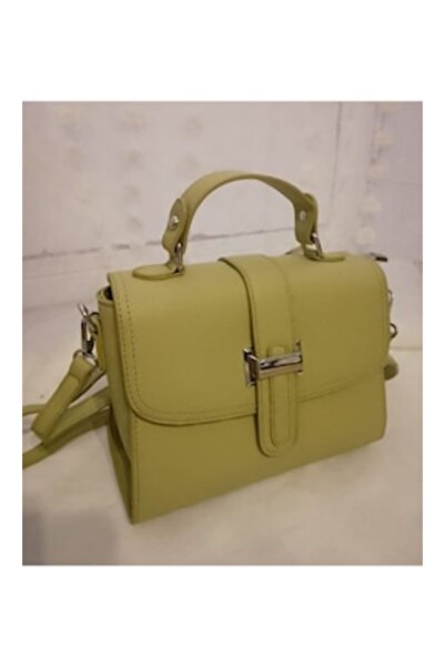 O.M.D SARA-SHOP Women's Hand/Shoulder Bag, Faux Leather, Pistachio Green 23x18x8 cm