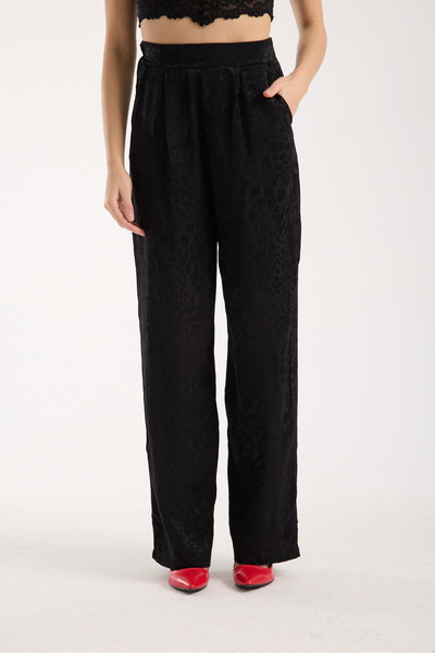 DeChival Women's Baggy Pants - Loose Pants with Pockets and Front Folding