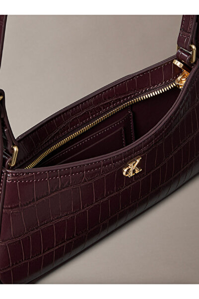 Calvin Klein Small Croc-Effect Shoulder Bag