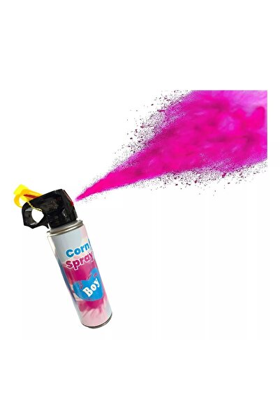 BALOANE PARTY Spray extinctor dezvaluire sex/gender reveal cu pudra colorata ROZ