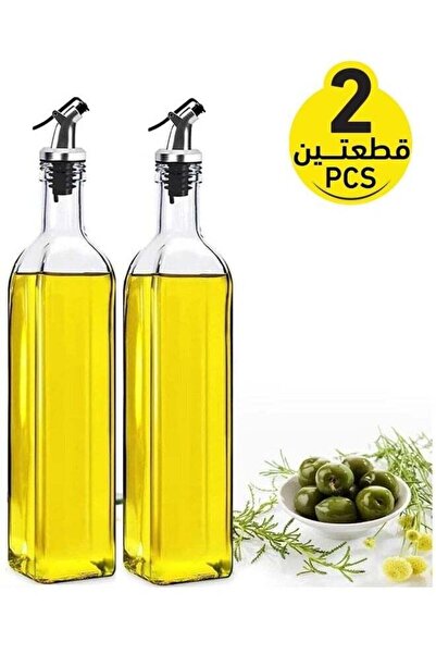 Generic Large Glass Oil & Vinegar Dispenser Set, 2 Pieces, 500 ml