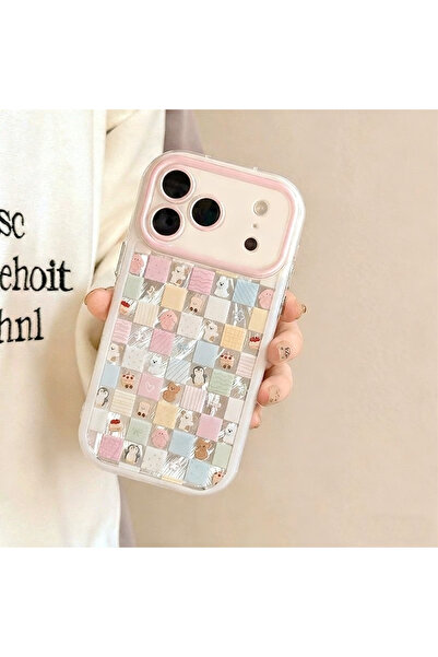 Generic Case compatible with iphone 17 Pro max back cover,TPU soft shell, Nine grid animal pattern design