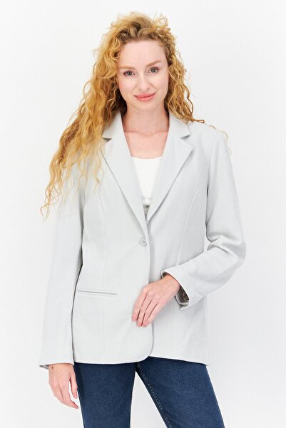 41 Hawthorn Women Regular Fit Textured Blazer, Grey