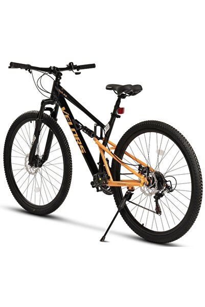VELORS Trail 2.9 Genius Mountain Bike, 29" Full Suspension, Black/Orange, 21-Speed