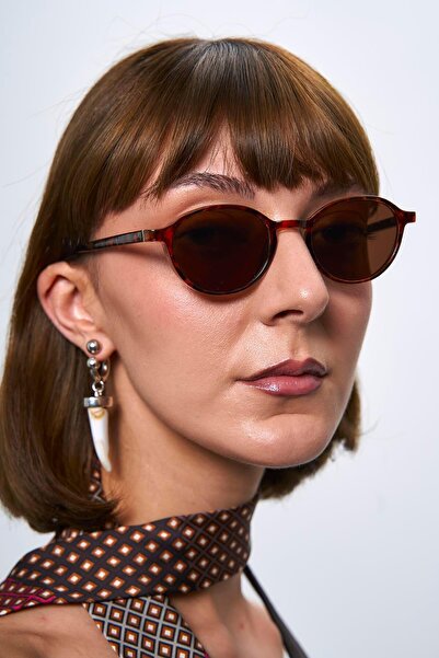 Bilge Karga Cunda Leopard Brown Sunglasses