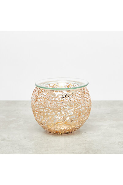 Elited Art Metallic Cutwork Oil Burner - 9 cms