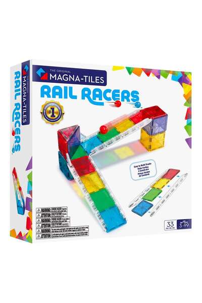 Magna Tiles MAGNA-TILES Rail Racers, 33 pieces
