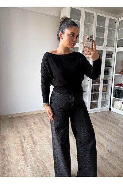 BÜŞRA PERKER Bele Oturan Long Sleeve Top