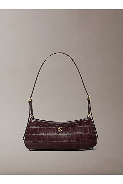Calvin Klein Small Croc-Effect Shoulder Bag