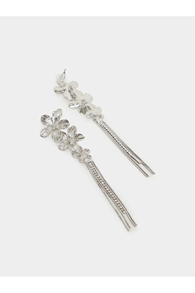 Styli Embellished Floral Dangle Earrings