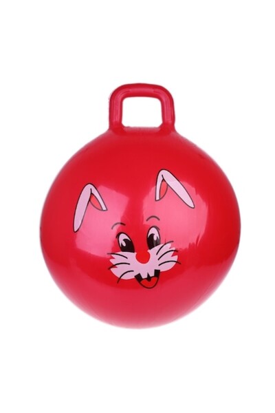 FORHOUSE Jumping ball with handle, Red