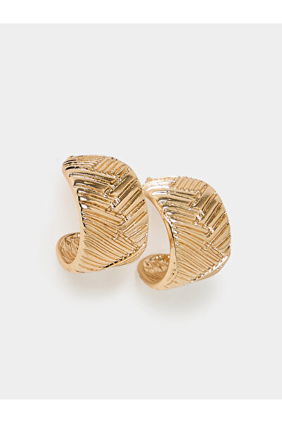 Styli Textured Wide Hoop Earrings