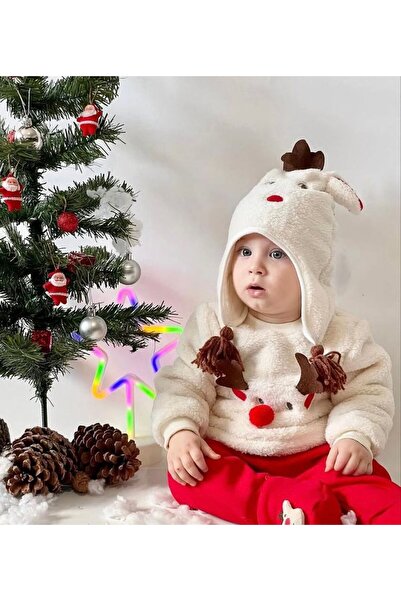 ZEYD ÇOCUK GİYİM Deer Themed Plush Set of 4