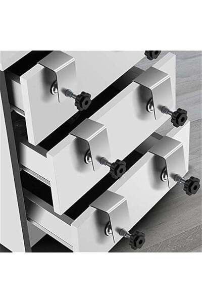 Generic 2 Pcs Drawer Front Installation Clamps Stainless Steel Fixing Clips