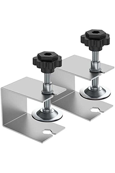 Generic 2 Pcs Drawer Front Installation Clamps Stainless Steel Fixing Clips