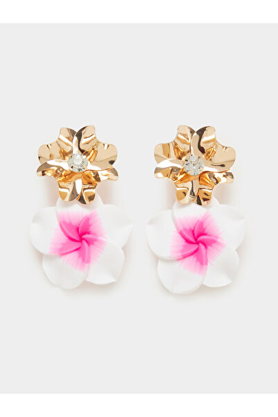 Styli Embellished Floral Dangle Earrings
