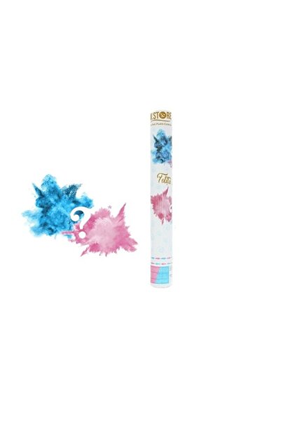 baloanepetrecere.ro Gender reveal confetti cannon with blue colored powder, 40 cm