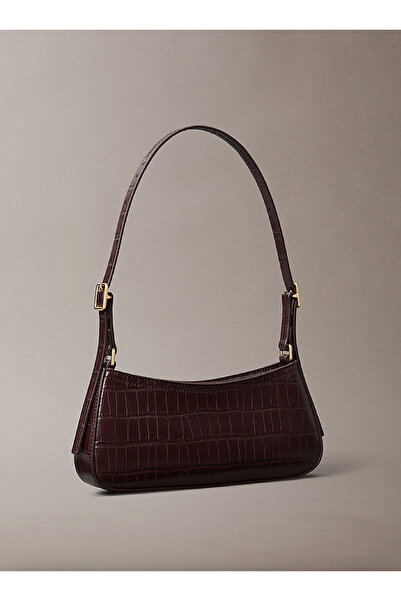 Calvin Klein Small Croc-Effect Shoulder Bag