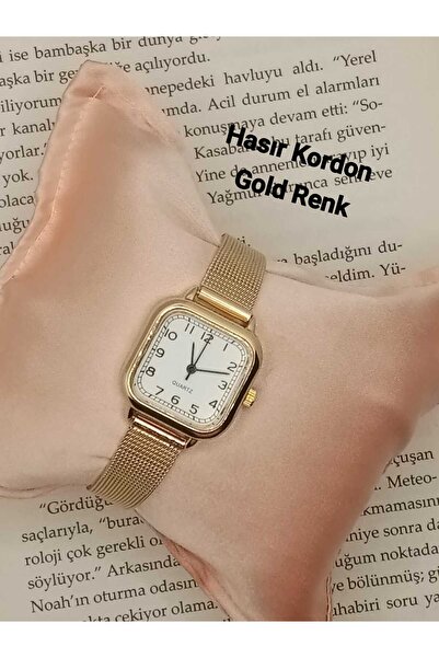 Brality HASIR KORDON Gold Renk Kadın Kol Saati Rakamlı Modern Vintage tt0068