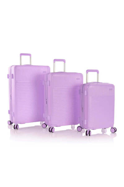 Heys مجموعة باستيل من 3 حقائب ترولي دوارة من البولي كربونات مع جوانب صلبة من ...