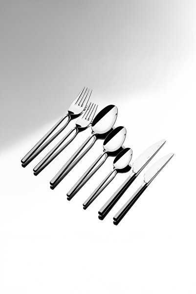 Nehir Gloria Saten 12-Person 84-Piece Cutlery Set with Leather Case