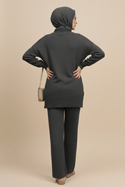 cemo Knitwear Tunic Trousers Hijab Suit