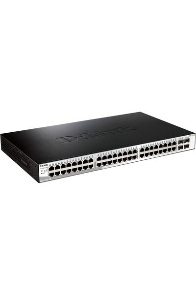 D-Link DGS-1210-52P مفتاح جيجابت ذكي مزود بـ 52 منفذًا مع 4 منافذ SFP