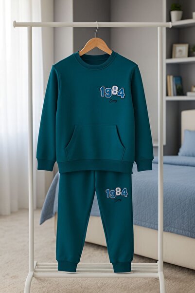 nazarbebe 1984 Printed Children's Tracksuit Set 10-12 Years Old – Oversized Looks, 2 Threads Comfortable Fit