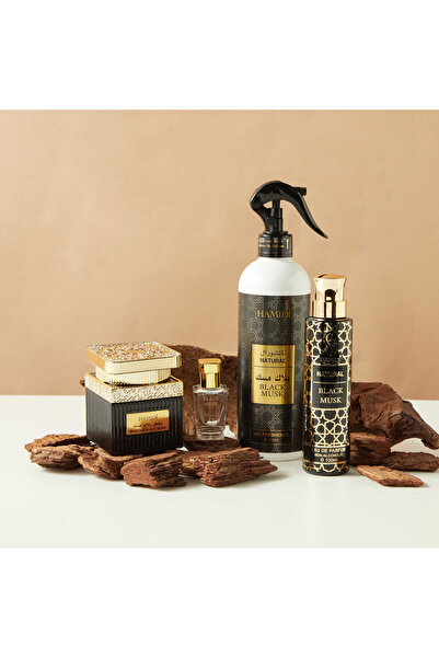 Hamidi مجموعة هدايا عطر المسك الأسود المكونة من 4 قطع