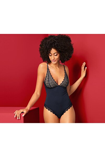 Tchibo بدلة نسائية من الدانتيل، باللون الأزرق الداكن