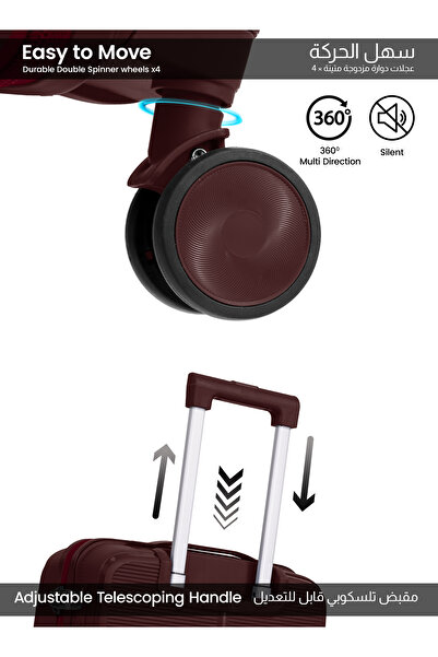 PARAJOHN SkyGlide 20-Inch Cabin-Size (Small) PP Hard Case Luggage Trolley Bag with 8 Spinner Wheels and Lock