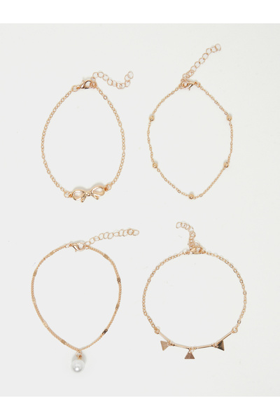 Styli مجموعة من 4 خلخال متنوع مع مخلب جراد البحر