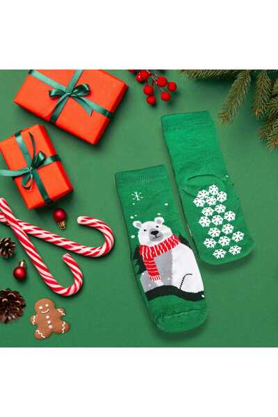 DivaViva Yılbaşı Çocuk Kaydırmazlı Çorap | Hediye Paketli
