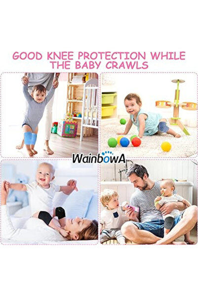 Generic Cushioned and anti-slip crawling knee pads (soft, flexible cotton)