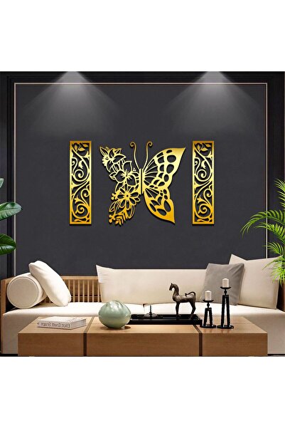 LAZORİAE Decorative 3 Piece Plexiglass Butterfly Wall Painting