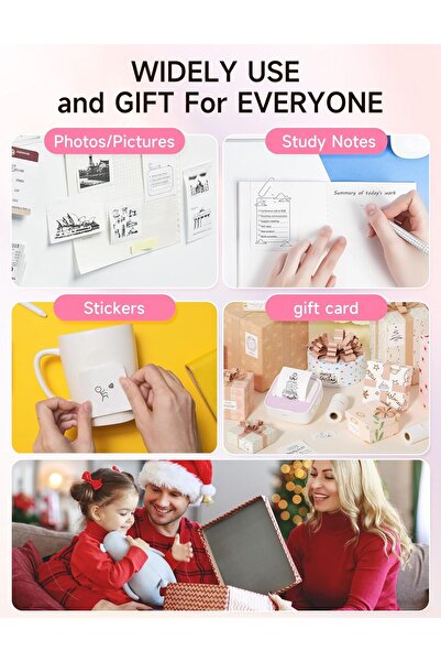 iDPRT Portable Sticker Maker Machine, Mini Thermal Printer (Pink)