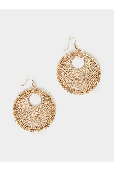 Styli Textured Round Earrings